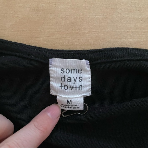 Black Scoop Back Long Tunic Tee - M - Picture 5 of 5